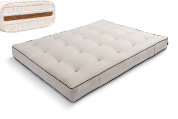 Matras 180x200 natuur met wol, kokos en 2x latex - Futon Pascall Comfort Wool Kedro Linnen