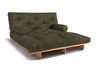 Opvouwbare bank 160x200 - Slim Basic Classic - Pascall Futon Khaki