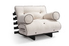Opvouwbare bank 90x200 - Slim Comfort Kedro Black - Pascall Futon Linnen