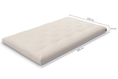 Matras 120x200 natuur met latex - Futon Pascall Slim Duo Latex Honing