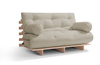 Tuinbank 140x200 opvouwbaar - Freedom Classic - Pascall Futon Gris