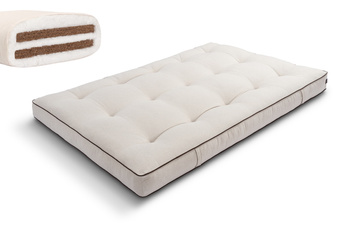 Matras 120x200 naturel met kokos - Futon Pascall Medium Duo Coco Kedro Linnen