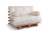 Slaapbank 120x200 - Slim Comfort Classic - Pascall Futon Ecru