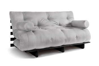 Opvouwbare bank 160x200 - Slim Basic Black - Pascall Futon Dove Ash