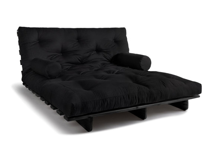 Vouwbank 160x200 - Slim Exclusive Black - Pascall Futon Zwart