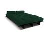 Slaapbank 120x200 - Slim Basic Black - Pascall Futon Flesgroen