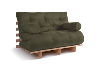 Slaapbank 120x200 - Slim Comfort Classic - Pascall Futon Khaki