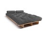 Slaapbank 120x200 - Slim Exclusive Classic - Pascall Futon Grijs
