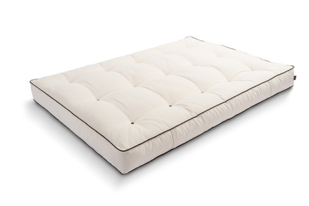 Matras 140x200 natuur met latex - Futon Pascall Comfort Trio Latex Wool Kedro Ecru