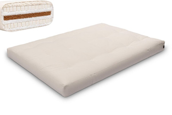 Matras 140x200 natuur met wol, kokos en 2x latex - Futon Pascall Comfort Wool Ecru
