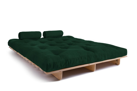 Opvouwbare bank 160x200 - Slim Comfort Classic - Pascall Futon Flesgroen