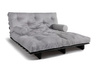Opvouwbare bank 160x200 - Slim Basic Black - Pascall Futon Dove Ash