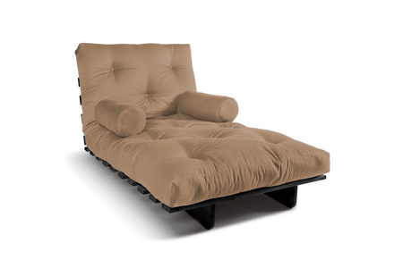 Vouwbank 90x200 - Slim Basic Black - Pascall Futon Beige