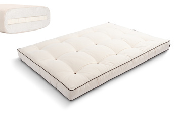 Matras 140x200 natuur met latex - Futon Pascall Medium Latex Kedro Ecru