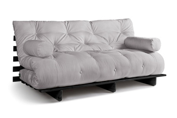 Opvouwbare bank 180x200 - Slim Comfort Black - Pascall Futon Dove Ash