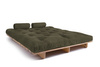 Opvouwbare bank 160x200 - Slim Exclusive Classic - Pascall Futon Khaki