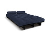 Slaapbank 120x200 - Slim Exclusive Black - Pascall Futon Marineblauw