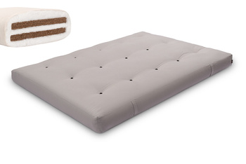 Futon Pascall Medium Duo Coco - Matras 160x200 Grijs - naturel met kokos