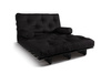 Slaapbank 120x200 - Slim Exclusive Black - Pascall Futon Zwart