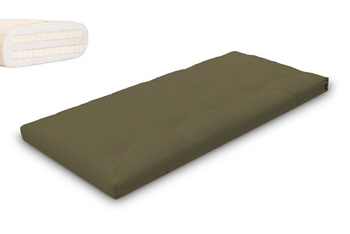 Matras 90x200 natuur met latex - Futon Pascall Slim Duo Latex Khaki