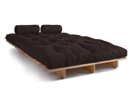 Opvouwbare bank 140x200 - Slim Comfort Classic - Pascall Futon Bruin