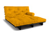 Opvouwbare bank 160x200 - Slim Basic Black - Pascall Futon Honing