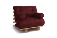Opvouwbare bank 90x200 - Slim Basic Classic - Pascall Futon Maroon