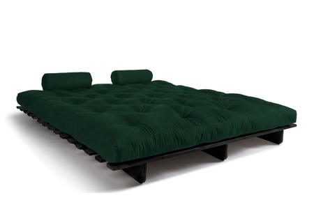 Opvouwbare bank 180x200 - Slim Comfort Black - Pascall Futon Flesgroen