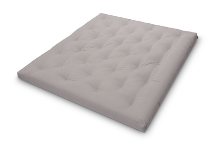 Matras 180x200 naturel - Futon Pascall Slim Natural Grijs