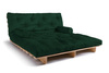 Opvouwbare bank 180x200 - Slim Comfort Classic - Pascall Futon Flesgroen