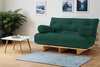 Opvouwbare bank 160x200 - Slim Basic Black - Pascall Futon Prairie
