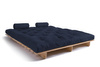 Slaapbank 180x200 - Slim Exclusive Classic - Pascall Futon Marineblauw