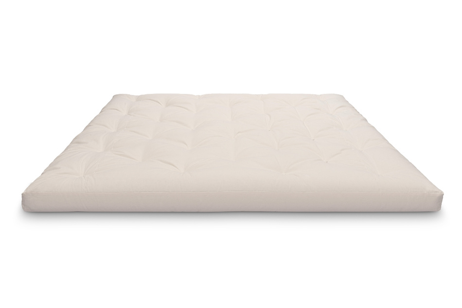 Matras 200x200 natuur - Futon Pascall Slim Natural Khaki