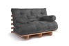 Slaapbank 120x200 - Slim Exclusive Classic - Pascall Futon Grijs