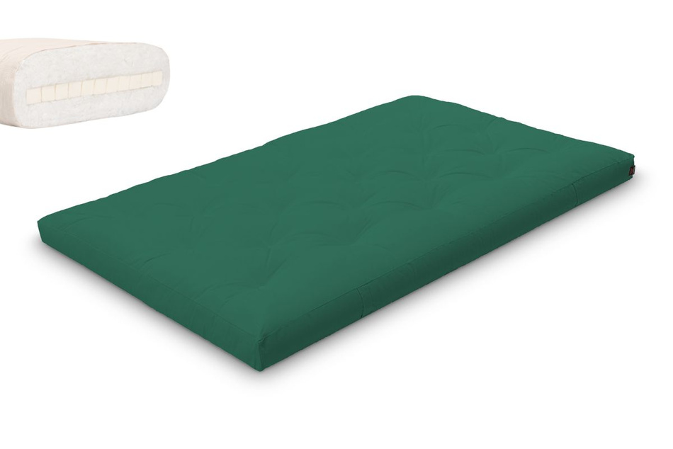 Matras 120x200 natuur met latex - Futon Pascall Slim Latex Flesgroen