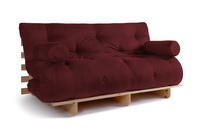 Opvouwbare bank 160x200 - Slim Exclusive Classic - Pascall Futon Maroon