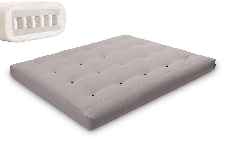 Matras 160x200 - Futon Hybrid Pocket H3 - Pascall Grijs