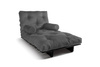 Opvouwbare bank 90x200 - Slim Exclusive Black - Pascall Futon Grijs