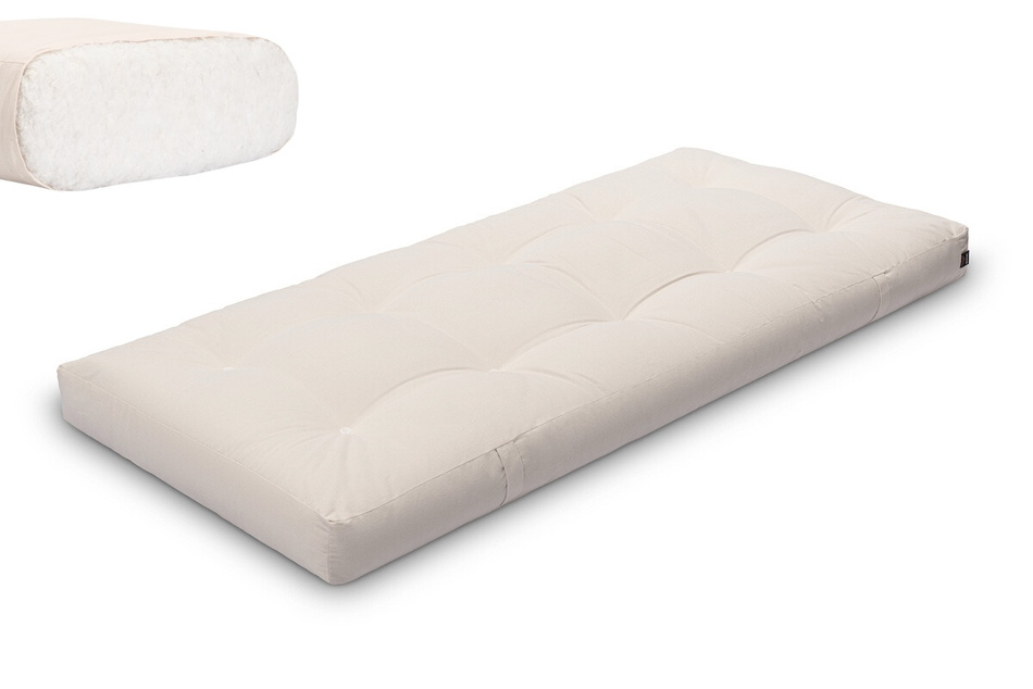 Matras 90x200 natuur - Futon Pascall Medium Natural Ecru