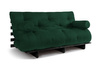 Opvouwbare bank 160x200 - Slim Basic Black - Pascall Futon Flesgroen