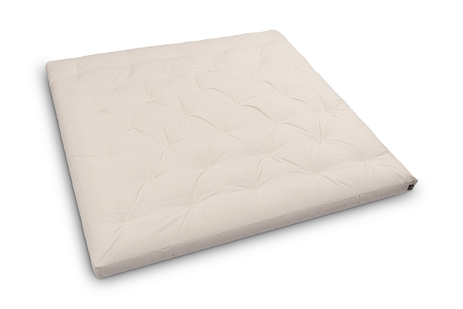 Matras 200x200 natuur - Futon Pascall Slim Natural Khaki