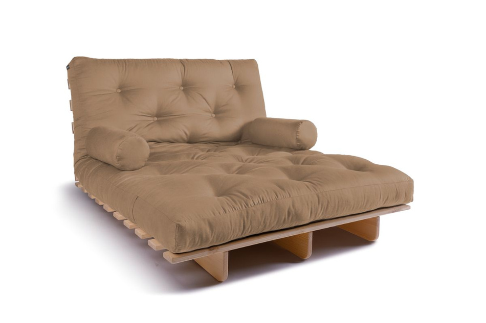 Slaapbank 120x200 - Slim Basic Classic - Pascall Futon Beige