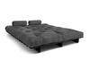 Opvouwbare bank 160x200 - Slim Comfort Black - Pascall Futon Grijs