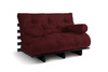 Slaapbank 120x200 - Slim Exclusive Black - Pascall Futon Maroon