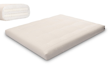Matras 160x200 natuur met latex - Futon Pascall Medium Duo Latex Ecru