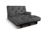 Slaapbank 120x200 - Slim Comfort Black - Pascall Futon Grijs
