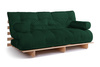 Opvouwbare bank 180x200 - Slim Comfort Classic - Pascall Futon Flesgroen