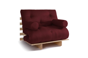 Opvouwbare bank 90x200 - Slim Basic Classic - Pascall Futon Maroon