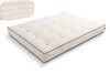 Matras 200x200 natuur met latex - Futon Pascall Comfort Trio Latex Wool Kedro Ecru