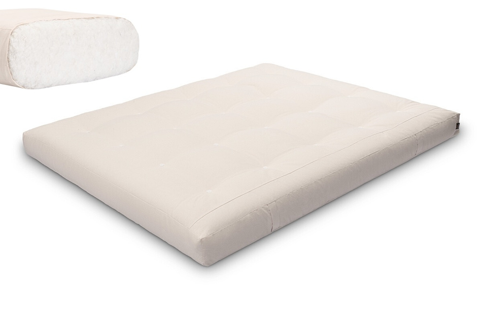 Matras 160x200 natuur - Futon Pascall Medium Natural Ecru